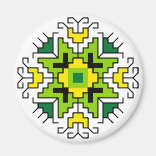 M0014 Magnet Bulgarisches Volksmotiv shevitsa grün