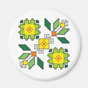 M0024 Magnet Bulgarisches Volksmotiv shevitsa grü