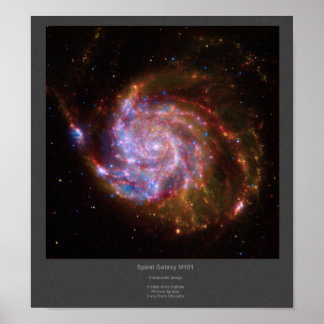M101 Spiral Galaxy Composite Bild Poster