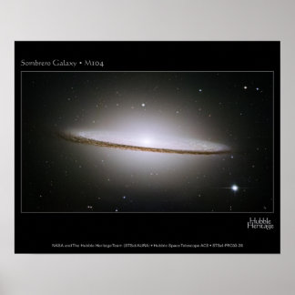 M104 Sombrero Galaxy Poster