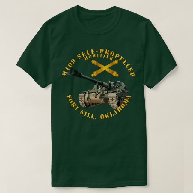M109 155MM SP Ft Fill OK w Künstlerisch Br T-Shirt (Design vorne)