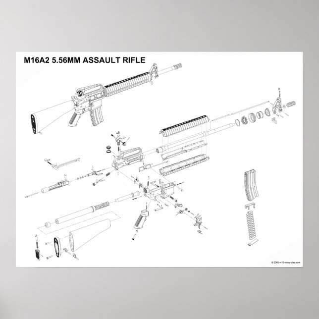 M16A2 5,56 mm Sturmgewehr-Poster Poster (Vorne)