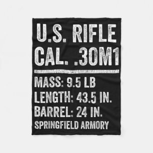 M1 Garand Rifle Funny WW2 Vet Weltkrieg Zwei Veter Fleecedecke