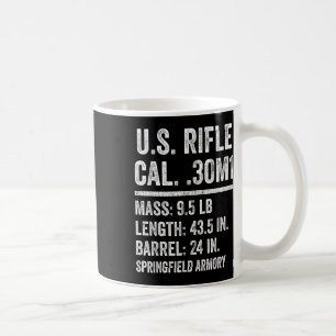 M1 Garand Rifle Funny WW2 Vet Weltkrieg Zwei Veter Kaffeetasse
