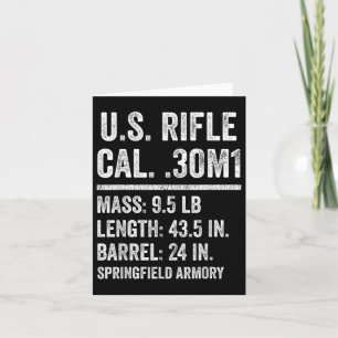 M1 Garand Rifle Funny WW2 Vet Weltkrieg Zwei Veter Karte