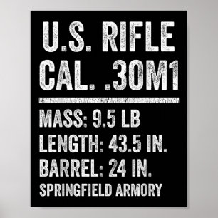 M1 Garand Rifle Funny WW2 Vet Weltkrieg Zwei Veter Poster