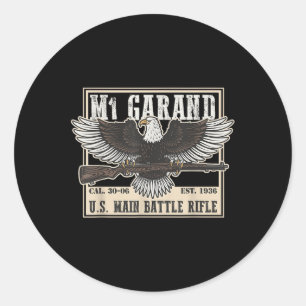 M1 Garand U.s. Main Battle Rifle Gun Wwii Runder Aufkleber
