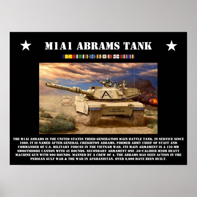 M1A1 Abrams Tank Poster (Vorne)