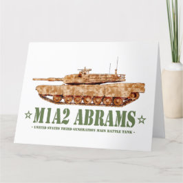 M1A2 Abrams US MBT Tank Desert Storm Veteran Dankeskarte