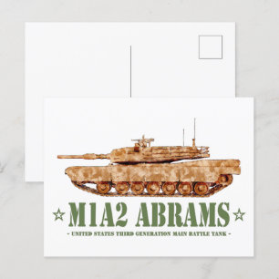 M1A2 Abrams US MBT Tank Desert Storm Veteran Postkarte
