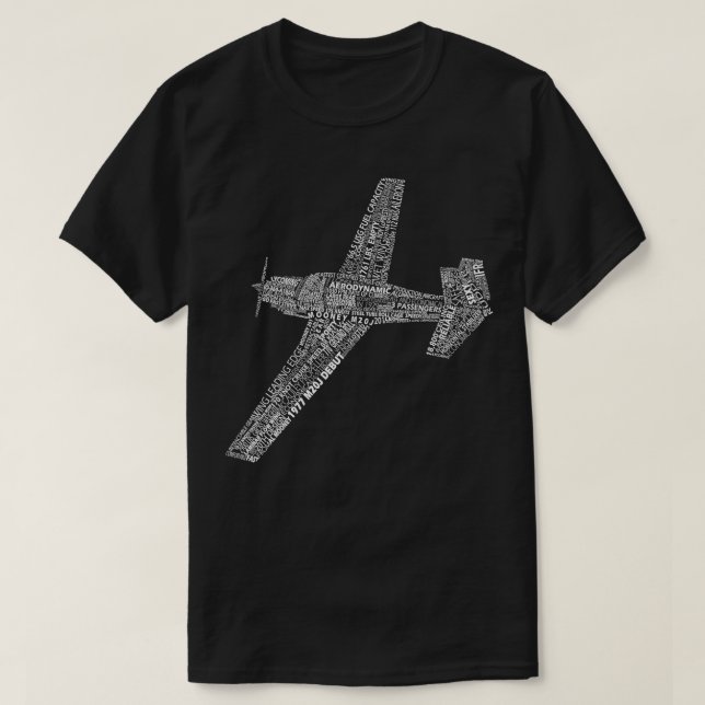 M20 Typografie-Pilot T-Shirt (Design vorne)