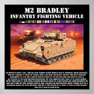 M2 Bradley Infanterie Fighting Vehicle Print Poster