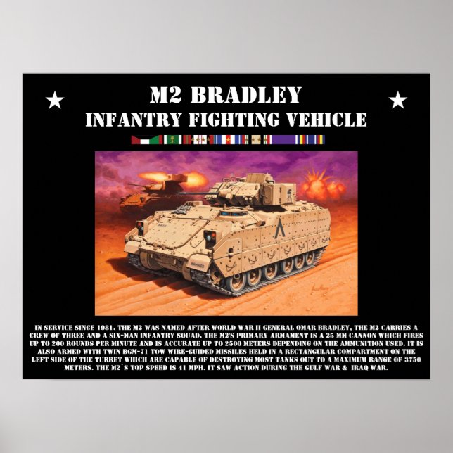 M2 Bradley Infantry Fighting Vehicle Poster (Vorne)