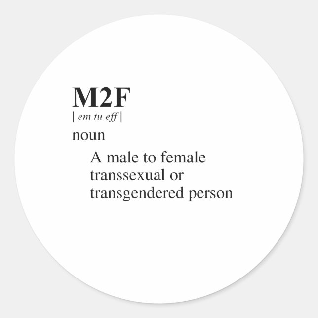 M2F RUNDER AUFKLEBER (Vorderseite)