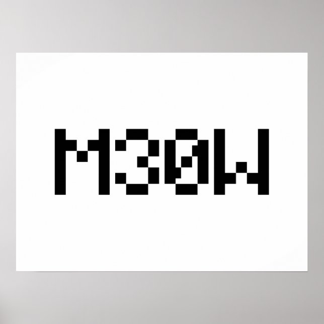 M30W [Leetspeak Animal Sounds] Poster (Vorne)