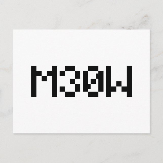 M30W [Leetspeak Animal Sounds] Postkarte (Vorderseite)