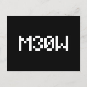 M30W [Leetspeak Animal Sounds] Postkarte