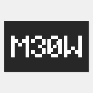 M30W [Leetspeak Animal Sounds] Rechteckiger Aufkleber