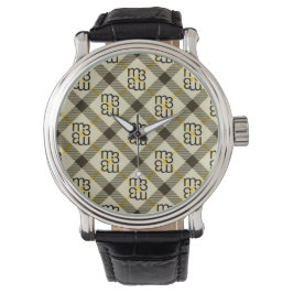m3 Herrenuhr aus KARIERTEM Edelstahl Armbanduhr