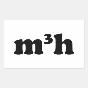 m3h rechteckiger aufkleber