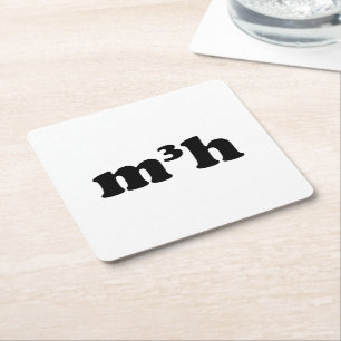 m3h rechteckiger pappuntersetzer
