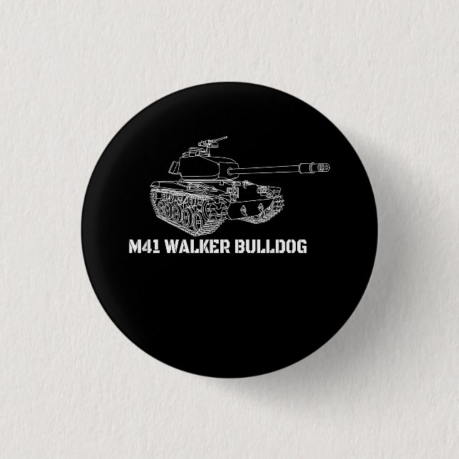 M41 Walker Bulldog American Light Army Tank Gift Button (Vorderseite)