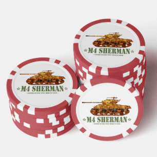 M4 Sherman Weltkrieg Zweiter Amerikanischer Mittel Pokerchips