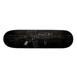 M4 SOPMOD Skateboard-Plattform-Schwarzes Skateboard