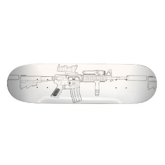M4 SOPMOD Skateboard-Plattform-Weiß Skateboard