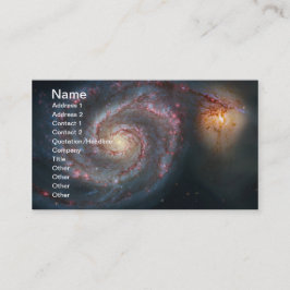 M51 Whirlpool Spiralgalaxie NASA Visitenkarte