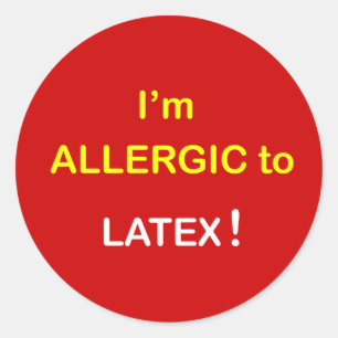 m5 - Ich bin - LATEX allergisch Runder Aufkleber