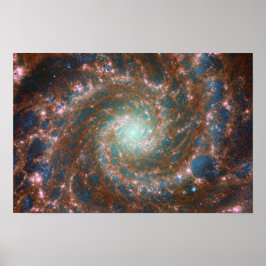 M74 Spiralgalaxie | NGC 628 | Hubble & JWST Poster