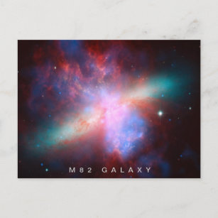 M82 Galaxy Postkarte