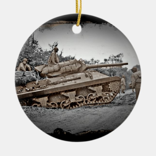 M-10 Tankzerstörer des Zweiten Weltkriegs Keramikornament (Vorne)