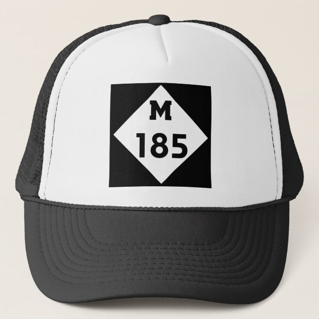 M-185   Mackinac Insel-Michigan-Landstraße Truckerkappe (Vorderseite)