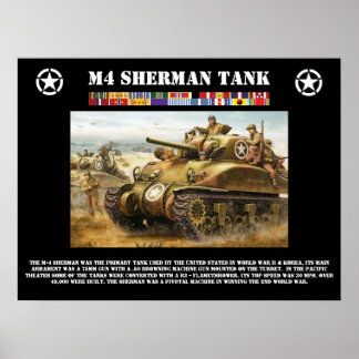 M-4-Sherman-Tank-Poster Poster