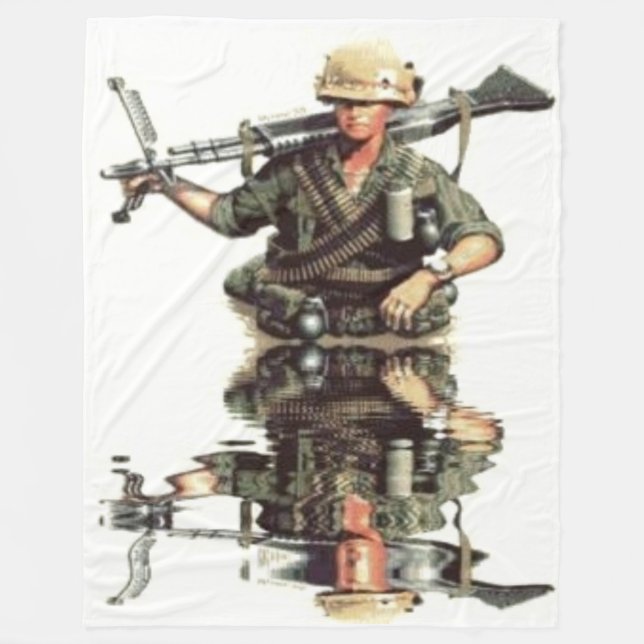 M-60 IN VIETNAM FLEECEDECKE (Vorderseite)