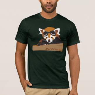 M.A.L. Roter Panda-Schutzbrillen T-Shirt