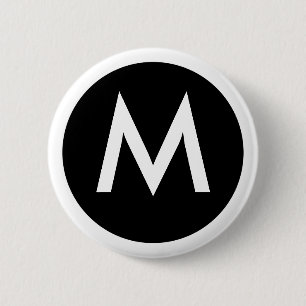 M Abzeichen Monogramm Button