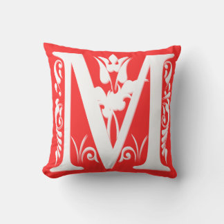 M Anfangsbuchstabe Monogramm - Kissen