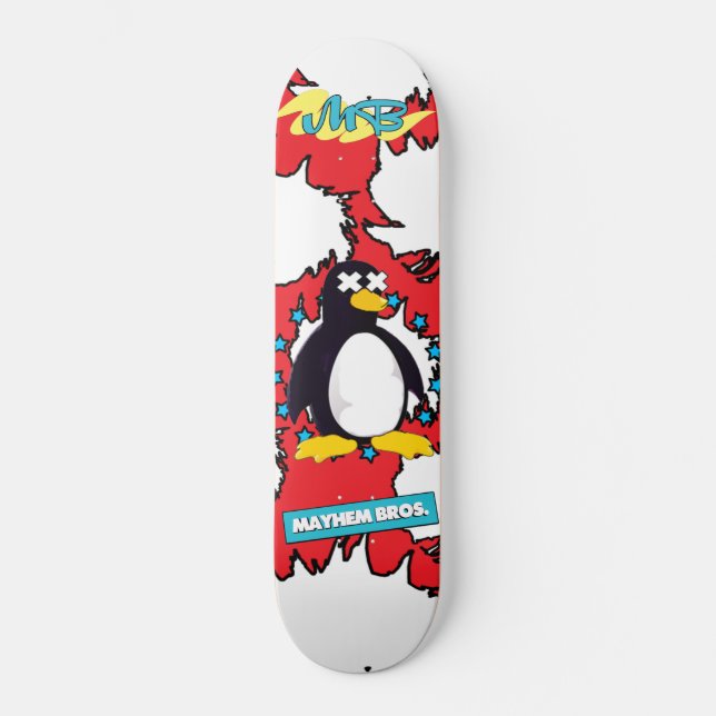 M.B. DER PINGUIN SKATEBOARD (Vorderseite)