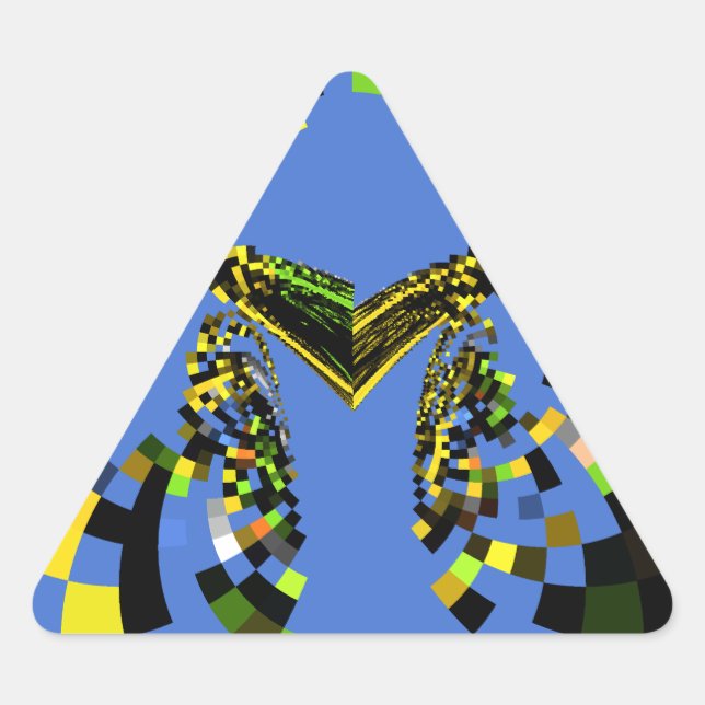 M Blau Dreieckiger Aufkleber (Vorderseite)