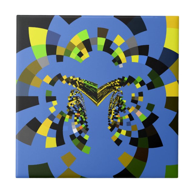 M Blau Fliese (Vorderseite)