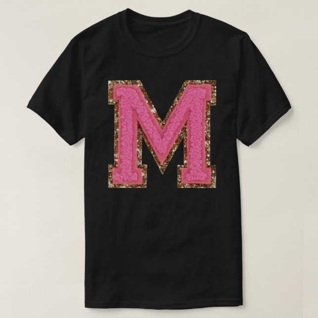 M - Bubblegum Glitzer - Fettleber-Buchstabenklamme T-Shirt (Design vorne)