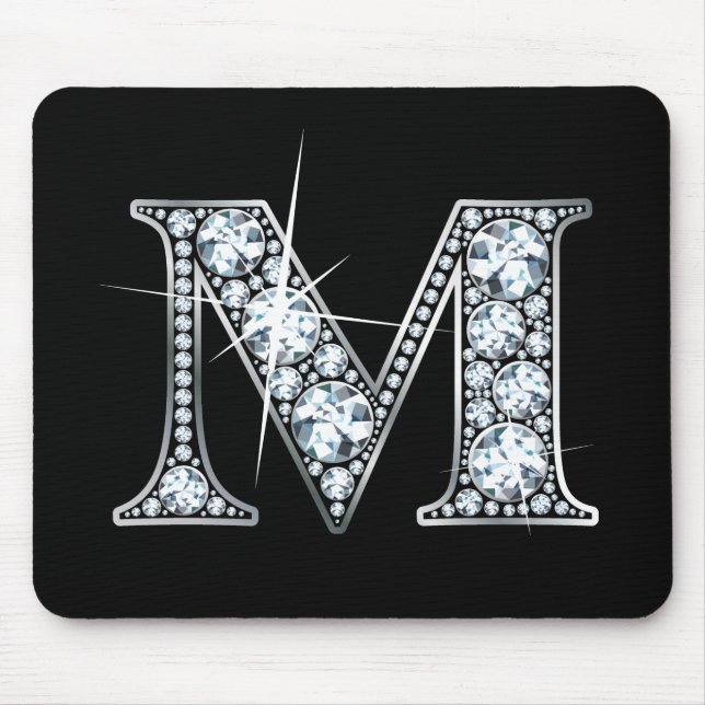 "M" Diamond Bling Mousepad (Vorne)