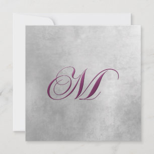 M Elegante Monogramm-Einladung Einladung