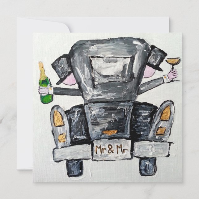 M. et M. faire-part de mariage (Devant)