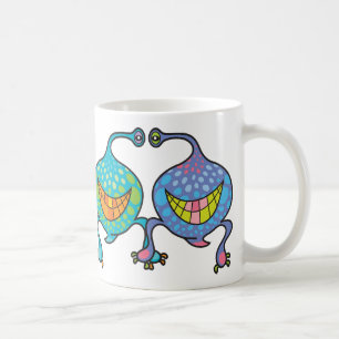 M. et Mme Blob Cartoon Fun Alien Gift Mug