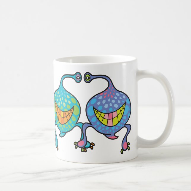 M. et Mme Blob Cartoon Fun Alien Gift Mug (Droite)
