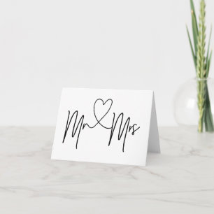M. et Mme cartes de coeur de carte de jour du